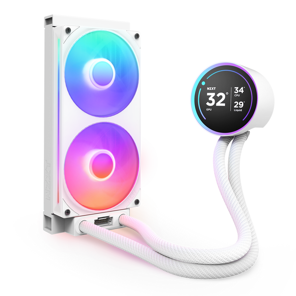 NZXT Kraken Elite 240 RGB | Liquid CPU cooler | 240 mm radiator with IPS LCD