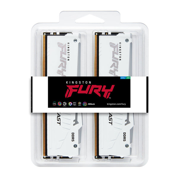 Kingston FURY Beast RGB | DDR5 RAM kit | 64GB 5600MT/s CL36 | White