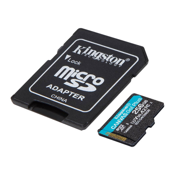 Kingston Canvas Go! Plus | 256GB microSDXC card | UHS-I U3 V30 A2
