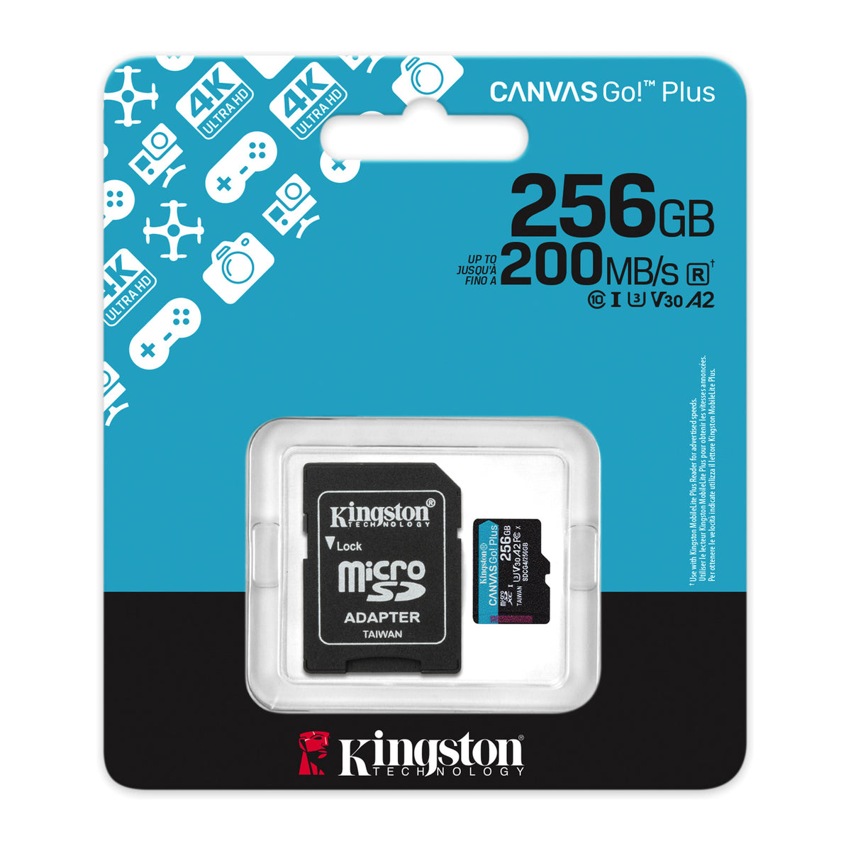 Kingston Canvas Go! Plus | microSD card | UHS-I U3 | 256GB