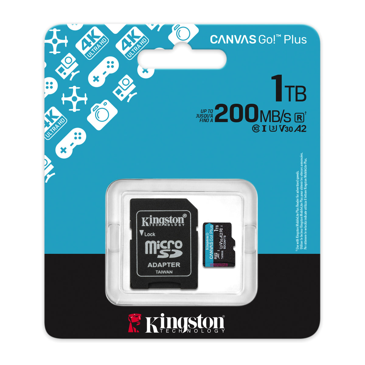 Kingston Canvas Go! Plus | microSDXC card | 1TB UHS-I U3 V30 A2