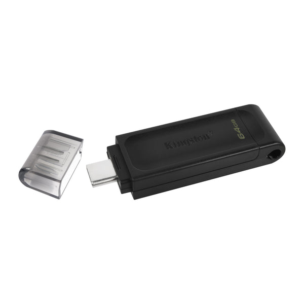 Kingston DataTraveler 70 | USB-C flash drive | USB 3.2 Gen 1 | 64GB Black
