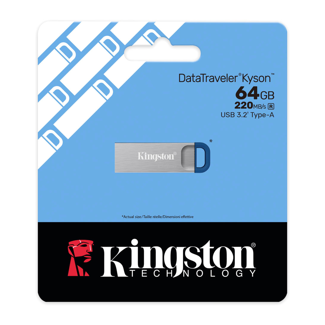 Kingston DataTraveler Kyson | USB flash drive | 64GB USB 3.2 Gen 1 | Metal