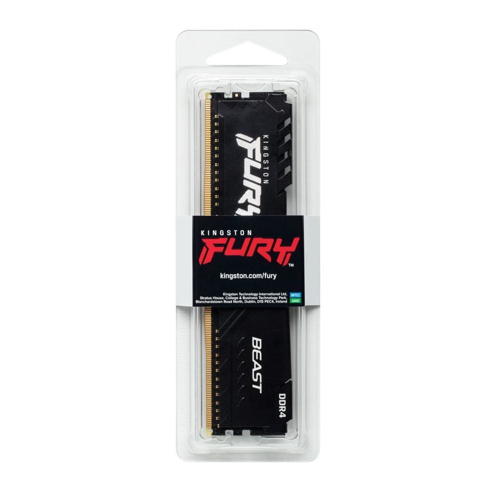 Kingston FURY Beast | DDR4 desktop RAM | 16GB 3200MT/s CL16 | Black
