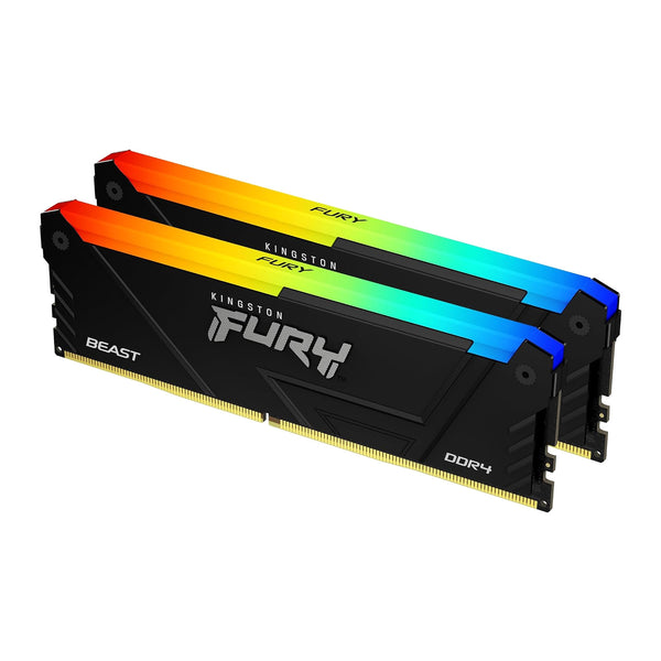 Kingston FURY Beast | DDR4 RGB RAM kit | 32GB 2 x 16GB | 3200MT/s CL16 | Black