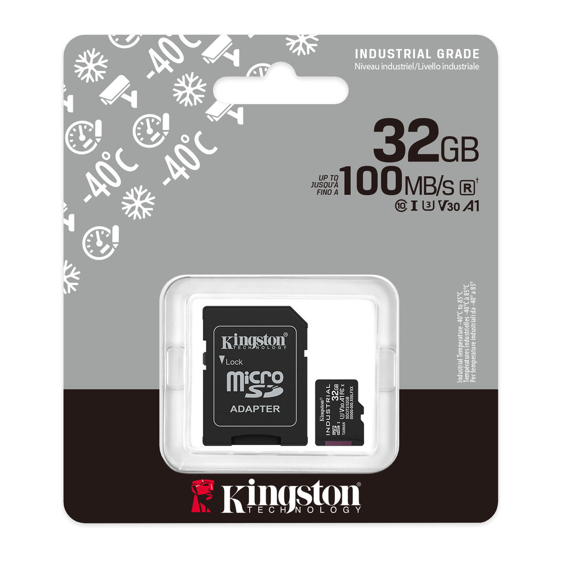 Kingston Industrial | microSDHC card | 32GB, Class 10 A1 | SD adapter