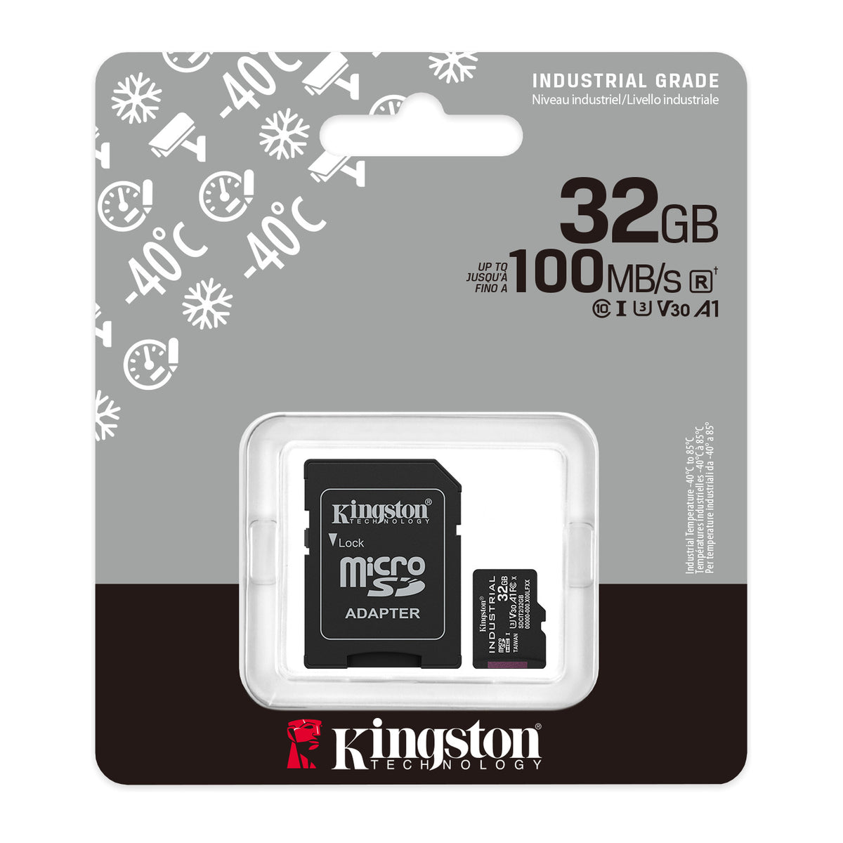 Kingston Industrial | microSDHC card | 32GB, Class 10 A1 | SD adapter