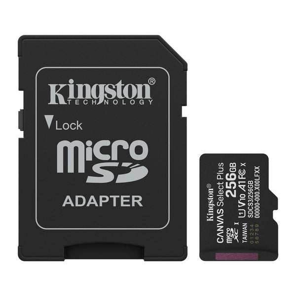 Kingston Canvas Select Plus | microSD card | 256GB, Class 10 UHS-I