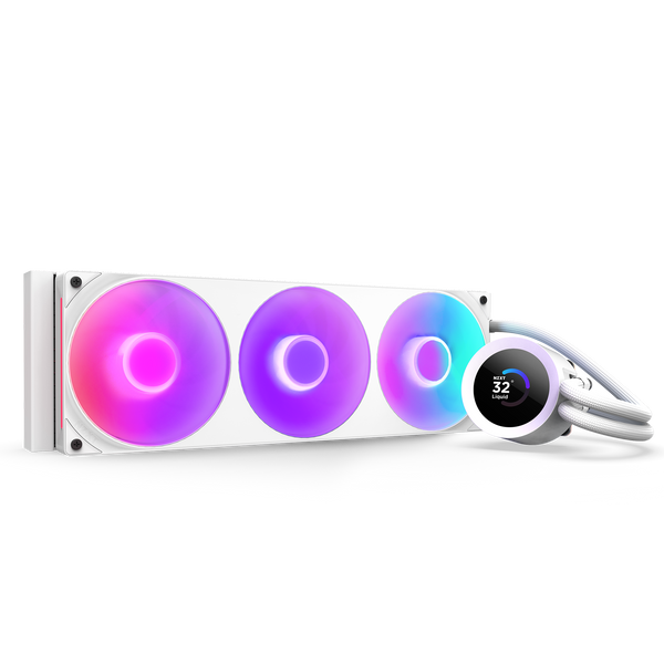 NZXT Kraken Plus 360 RGB | Liquid CPU cooler | 1.54-inch LCD | White
