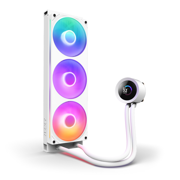 NZXT Kraken Plus 360 RGB | Liquid CPU cooler | 1.54-inch LCD | White