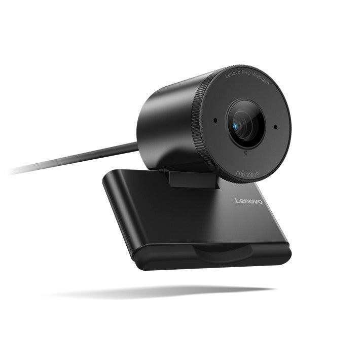 Lenovo FHD Webcam | 1080p USB webcam | Dual mics, privacy shutter | Black