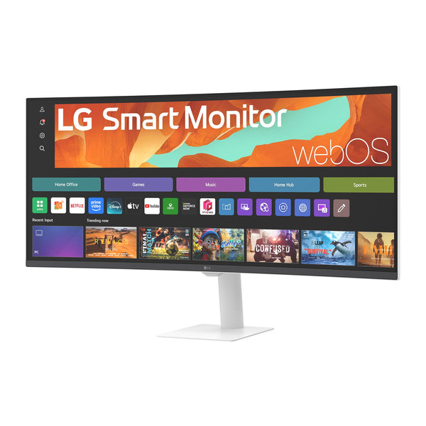 LG 34U601SA-W | 34" curved smart monitor | webOS, WQHD 100Hz | White