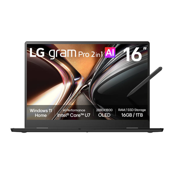 LG gram Pro 2in1 16T95TP-K.AD78AN | 2-in-1 laptop | 16-inch OLED touch | 1TB SSD