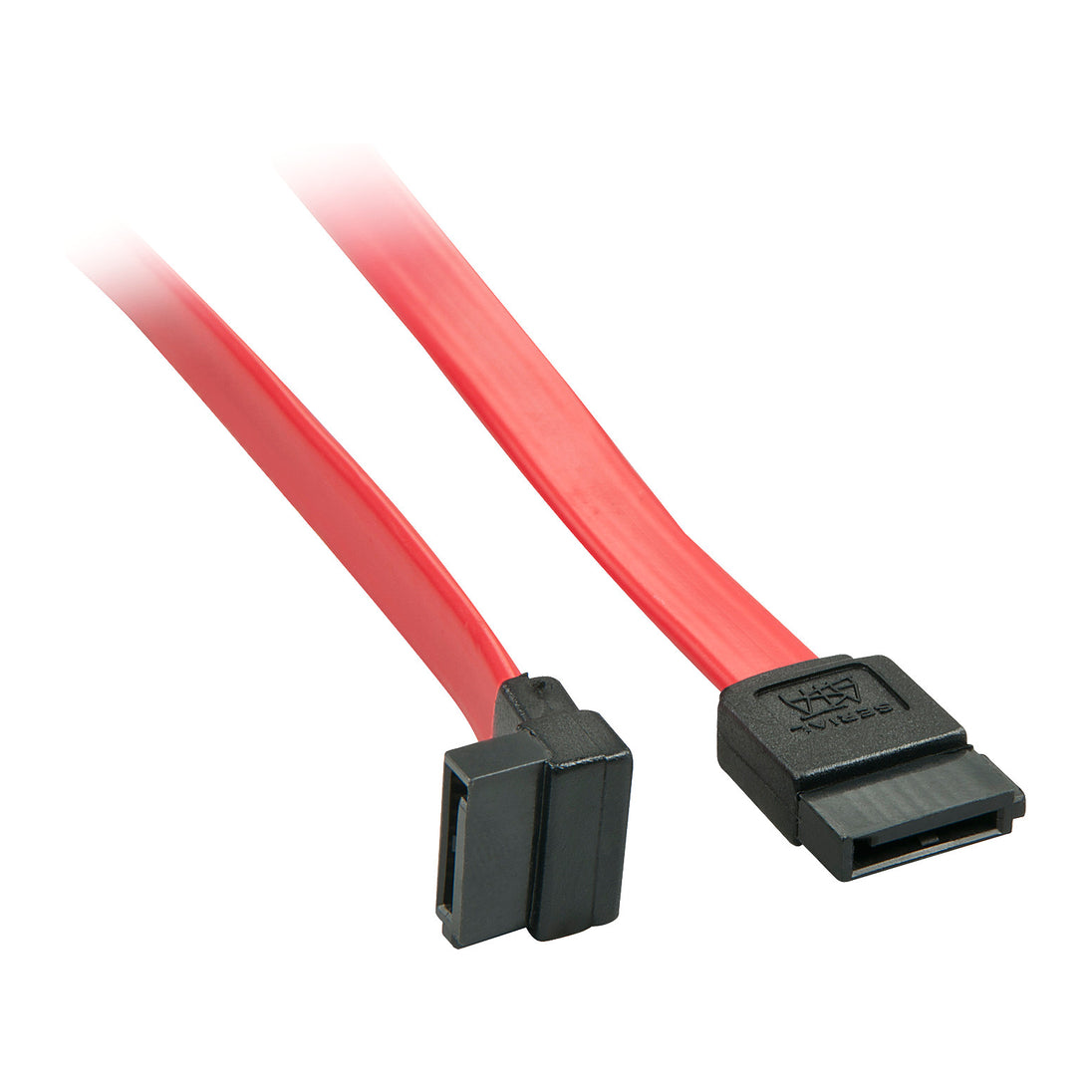 LINDY 33352 | SATA cable | 7-pin to 7-pin 90° angled | 70 cm | Red/Black