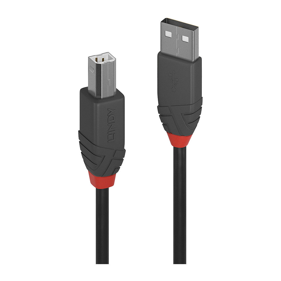 LINDY Anthra Line 36672 | USB 2.0 cable | Type A to Type B | 1 m | Black