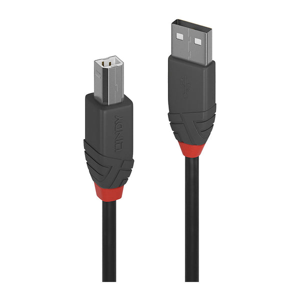LINDY Anthra Line 36672 | USB 2.0 cable | Type A to Type B | 1 m | Black