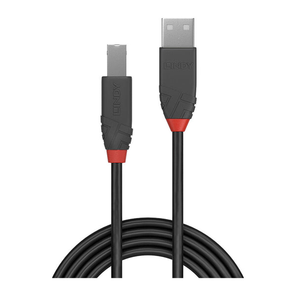 LINDY Anthra Line 36672 | USB 2.0 cable | Type A to Type B | 1 m | Black