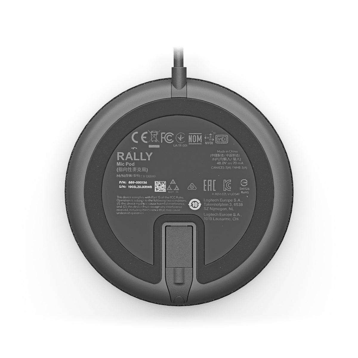 Logitech Rally Mic Pod | Conference microphone | Rally Bar, Rally | Graphite
