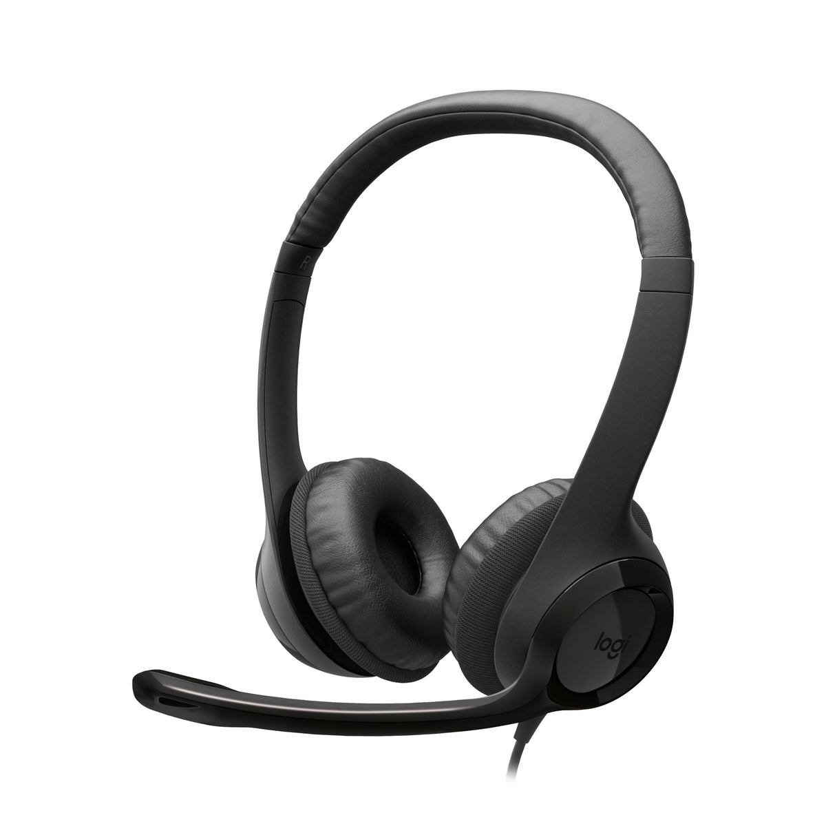 Logitech H390 | Wired USB headset | Noise-cancelling mic | Black