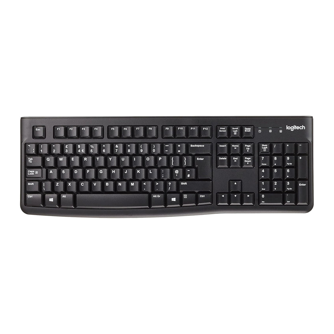 Logitech K120 | Wired keyboard | Full-size USB | UK QWERTY | Black