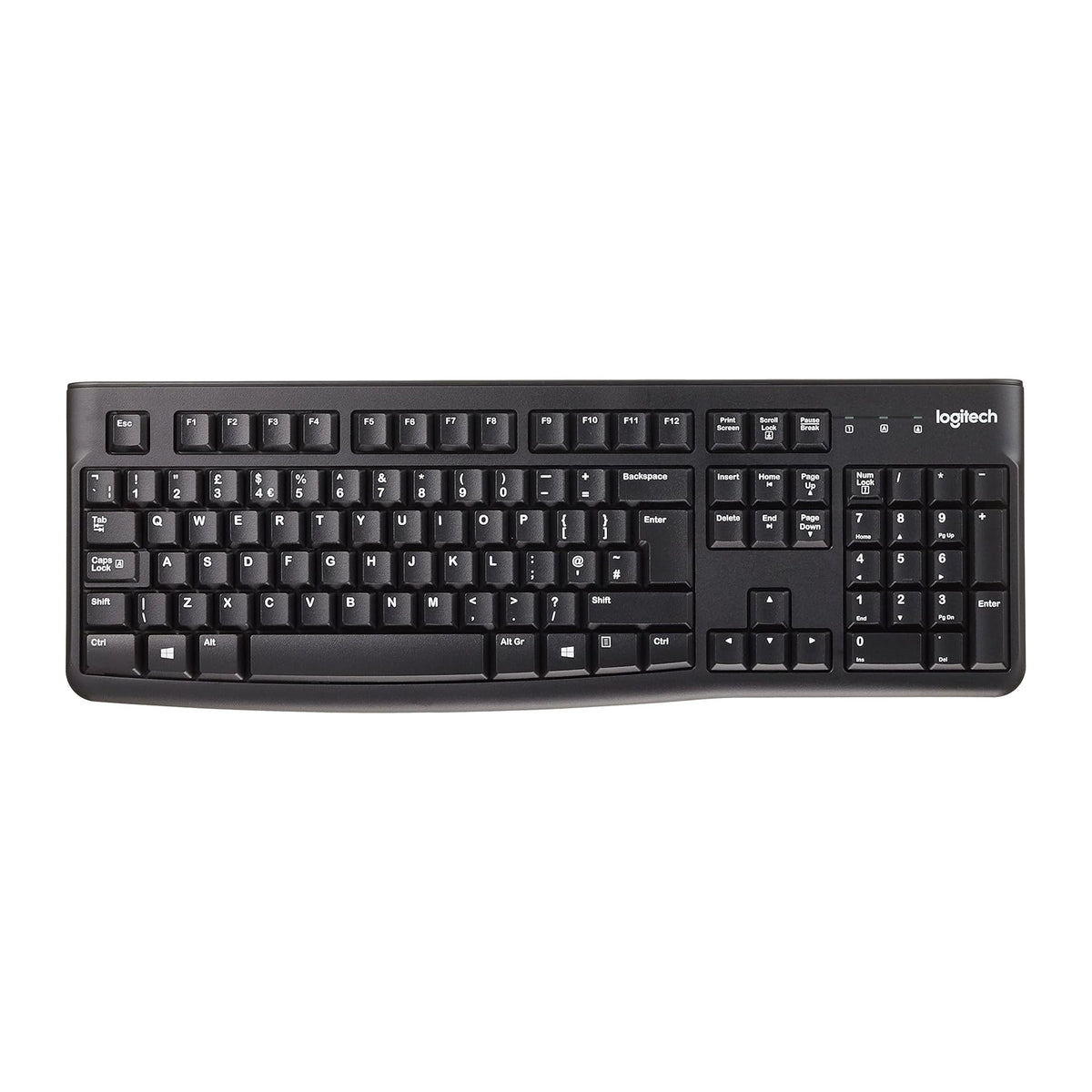Logitech K120 | Wired keyboard | Full-size USB | UK QWERTY | Black