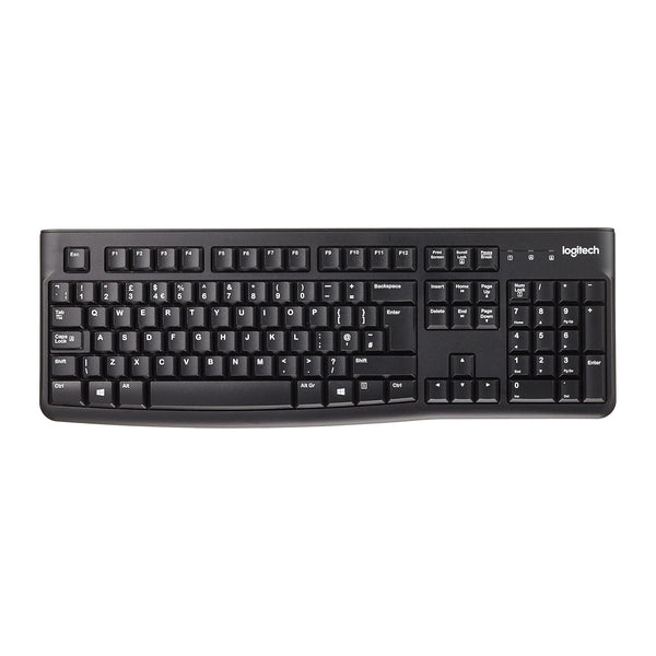 Logitech K120 | Wired keyboard | Full-size USB | UK QWERTY | Black