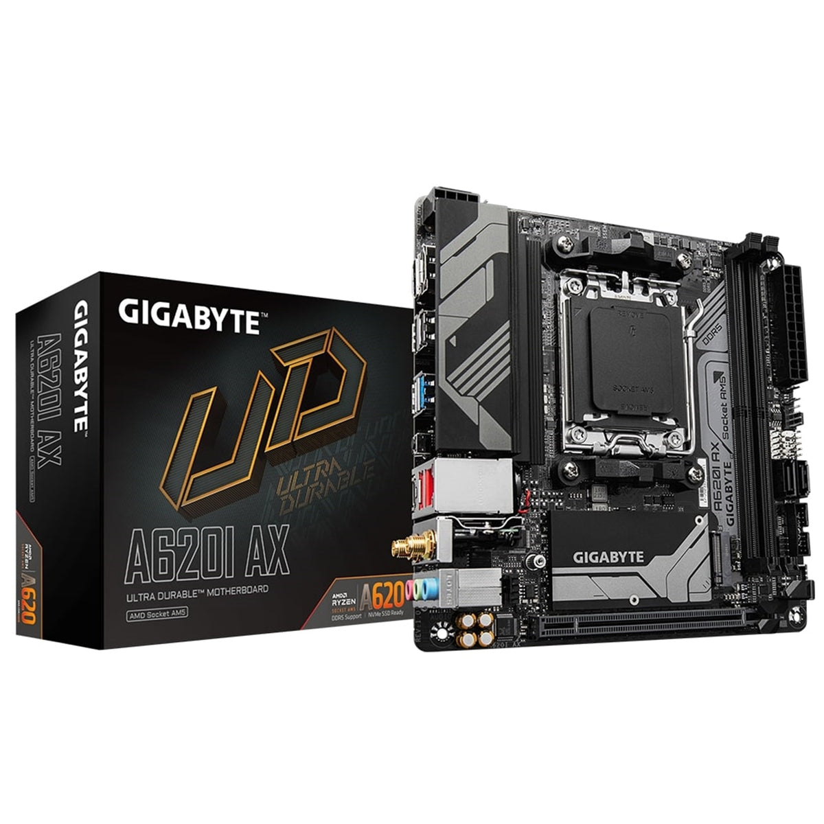 Gigabyte A620I AX | (Rev. 1.0) AMD AM5 Socket Motherboard | Mini-ITX