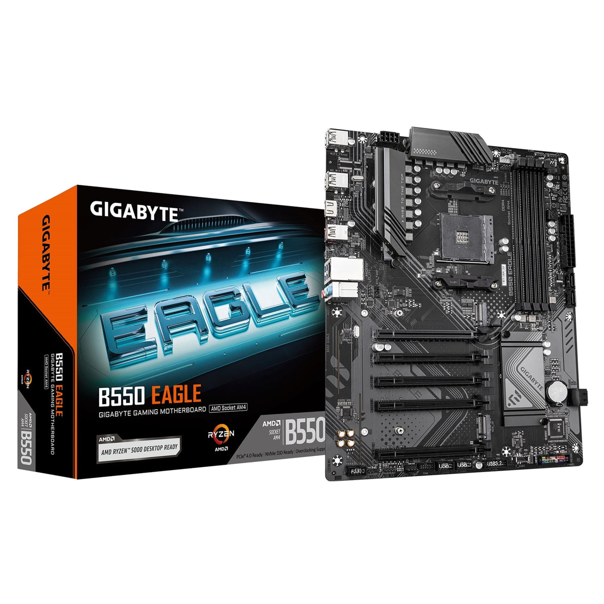 Gigabyte B550 EAGLE | AMD AM4 Socket Motherboard | ATX | 4x DDR4 Slots