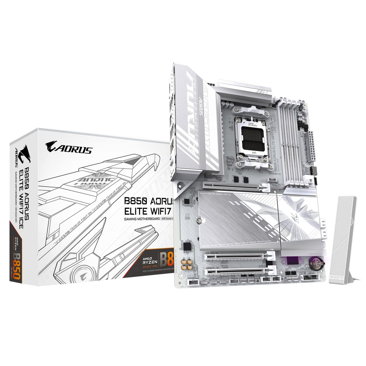 Gigabyte B850 AORUS ELITE WIFI7 ICE | AMD AM5 Socket Motherboard | ATX