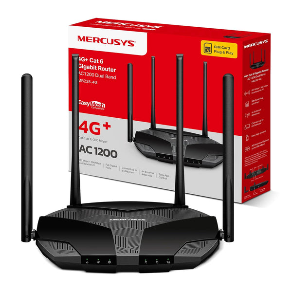MERCUSYS MB235-4G | 4G router | Cat6 AC1200 dual-band Wi-Fi | Gigabit