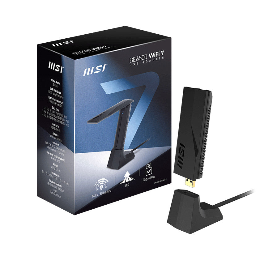 MSI 4711377253529 | Wireless USB Network Interface Card | Adapter | WiFi 7