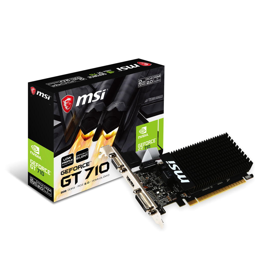 MSI GeForce GT 710 2GD3H LP | Graphics card | 2GB DDR3 | Low profile