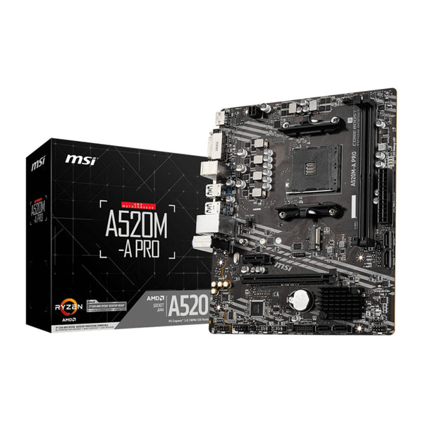 MSI A520M-A PRO | Micro ATX Motherboard | AM4 DDR4 | SATA 6Gb/s