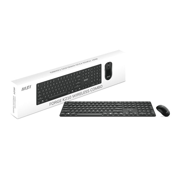 MSI FORGE K210 | Wireless keyboard and mouse combo | UK layout | Black