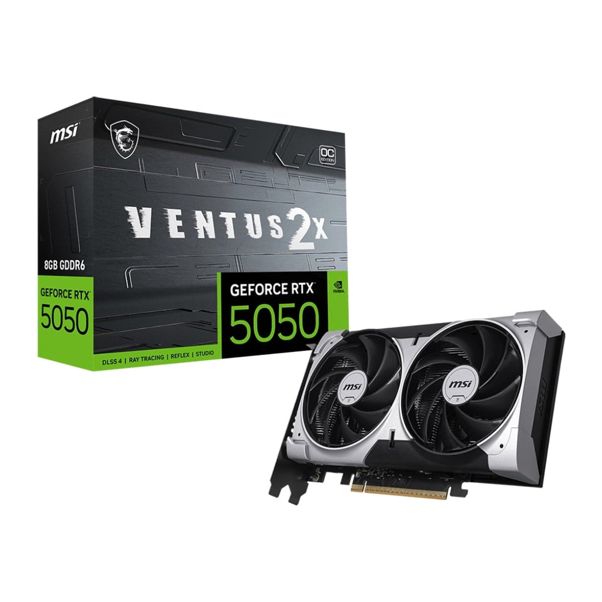 MSI GeForce RTX 5050 8G VENTUS 2X OC | Graphics card | 8GB GDDR6 | PCIe 5.0 x8