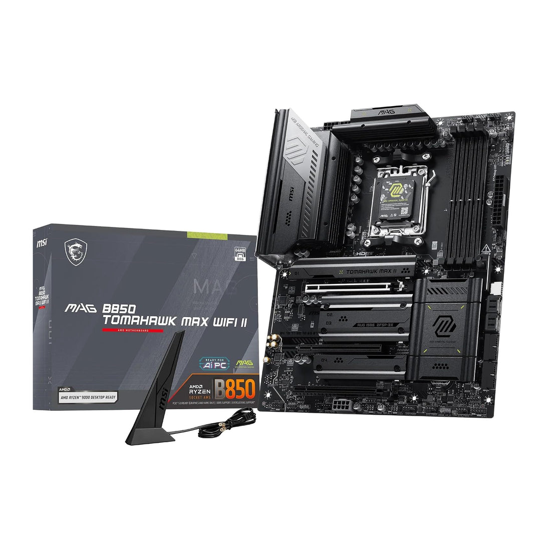 MSI MAG B850 TOMAHAWK MAX WIFI II | ATX motherboard | AM5 with Wi-Fi 7