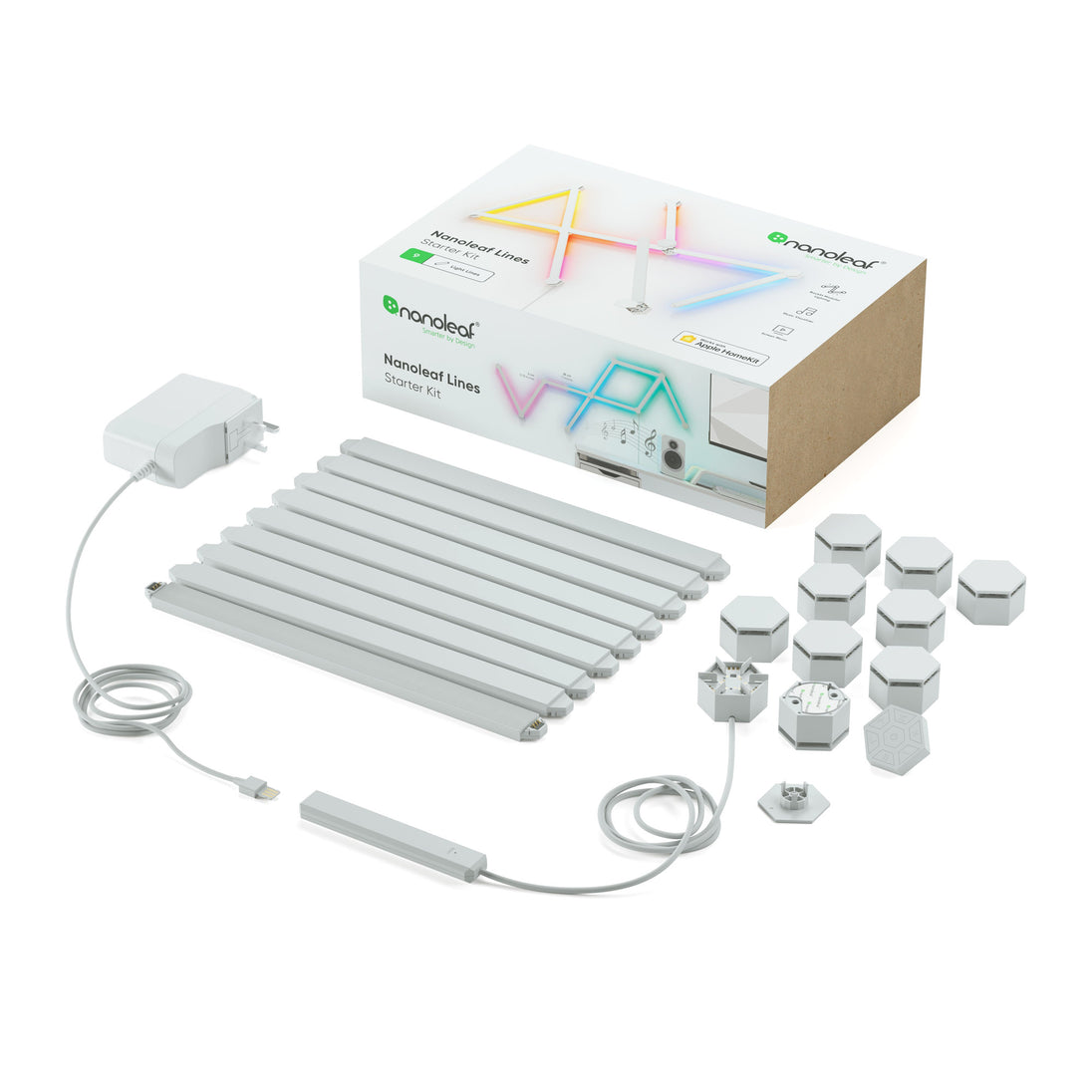 Nanoleaf Lines | Smart light bars | 60° design | White | 9-pack