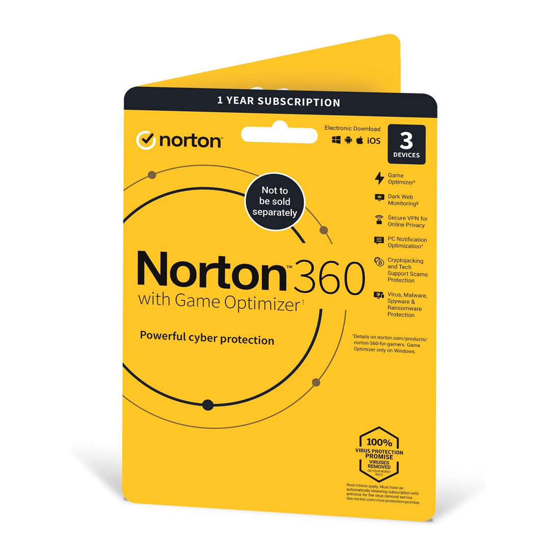 Norton 360 with Game Optimizer | Antivirus software | 3 devices | 1 year