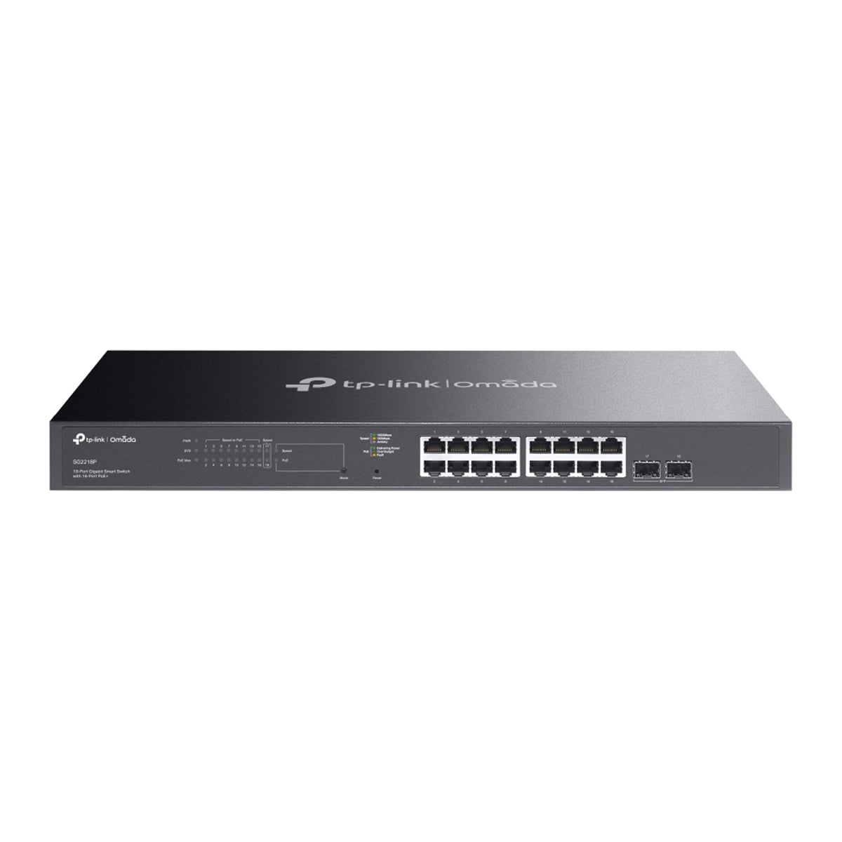 TP-Link Omada SG2218P | Gigabit PoE+ switch | 16 ports and 2 SFP slots | 150 W