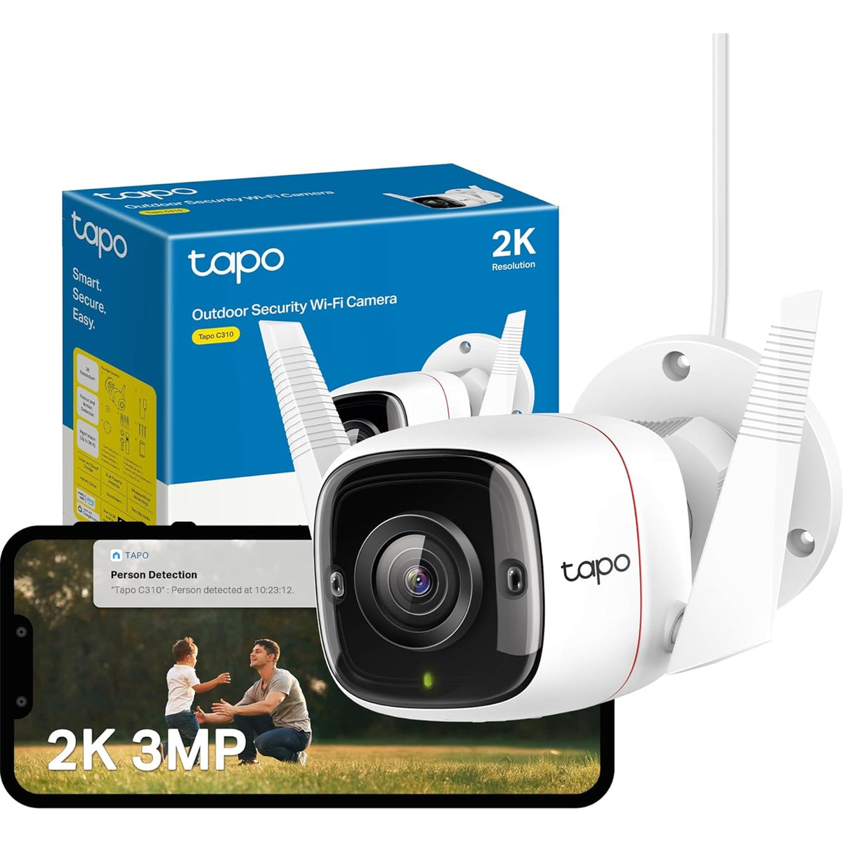 TP-Link Tapo C310 | Outdoor Wi-Fi security camera | 3MP | White