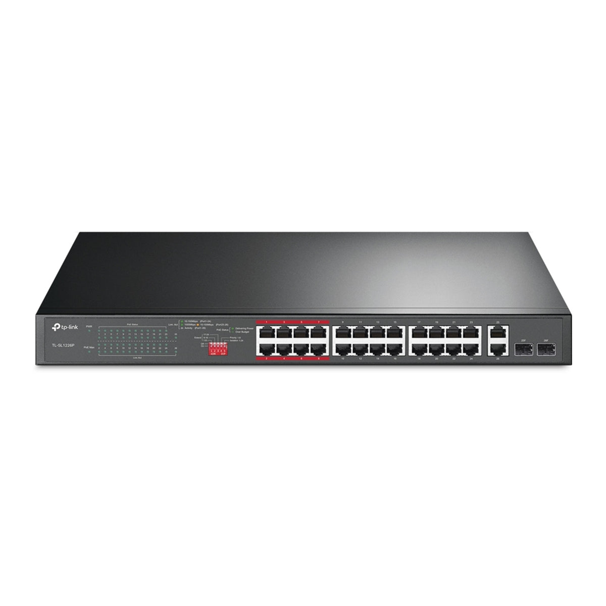 TP-Link TL-SL1226P | 26-port PoE+ network switch | 24 Fast Ethernet ports