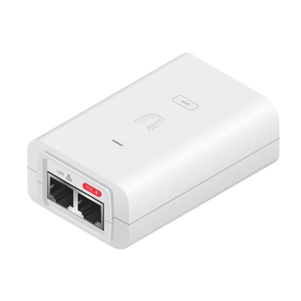 Ubiquiti 24V PoE Adapter | Gigabit PoE injector | 24W 1A | White