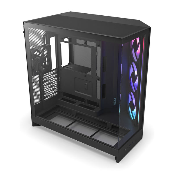 NZXT H9 Flow RGB | Mid Tower PC Case | Tempered Glass | E-ATX | Black