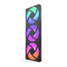 NZXT F420 RGB Core | Single-frame 420mm case fan | 3 x 140mm RGB | Black