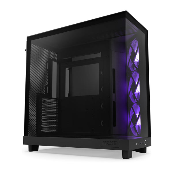 NZXT H6 Flow RGB | Mid tower PC case | 3 x 120 mm RGB fans | Black