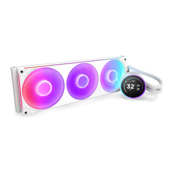 NZXT Kraken Elite 420 RGB | Liquid CPU cooler | 2.72-inch IPS LCD | White