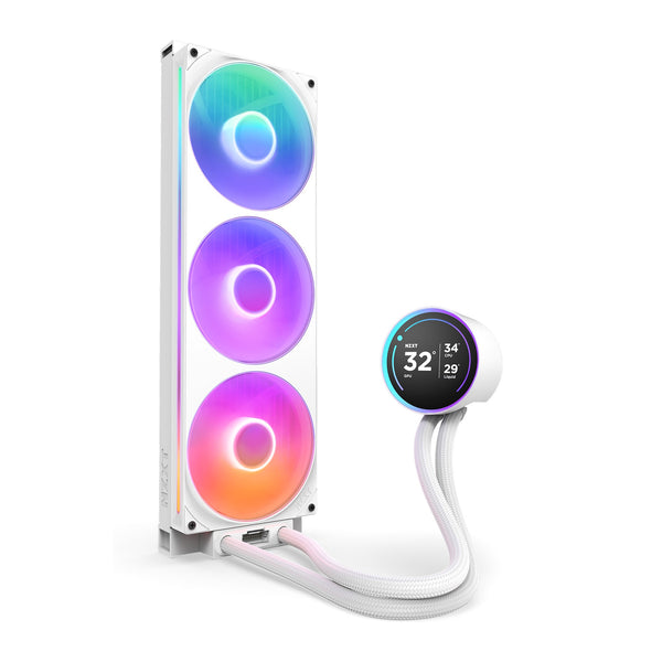 NZXT Kraken Elite 420 RGB | Liquid CPU cooler | 2.72-inch IPS LCD | White