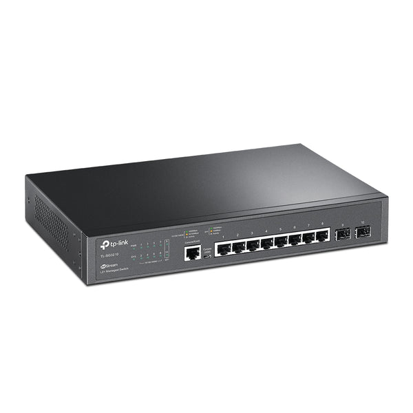TP-Link JetStream TL-SG3210 | Managed Gigabit switch | 8 RJ45 and 2 SFP ports