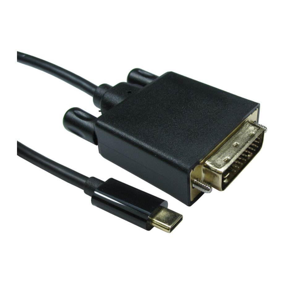 Park House Computers USB3CDVI1M | USB-C to DVI cable | 4K 30Hz | 1 m | Black