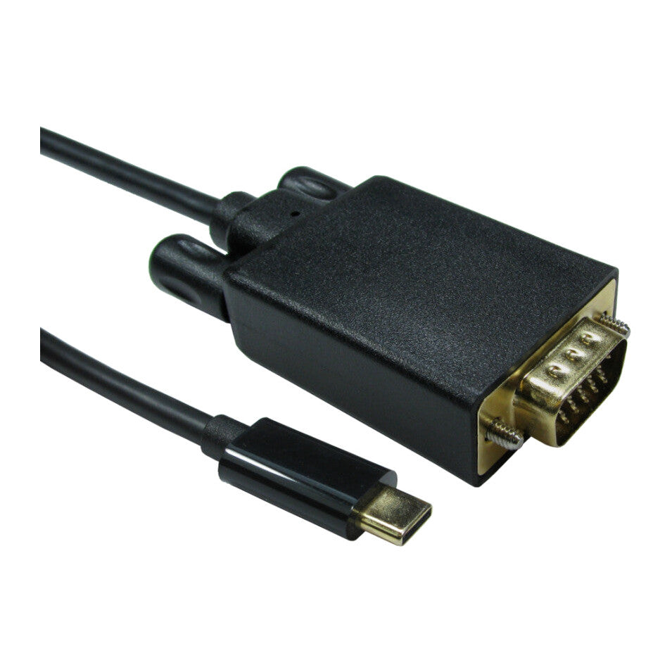 Park House Computers USB3C-VGA-1M | USB-C to VGA cable | 1080p at 60Hz | 1m
